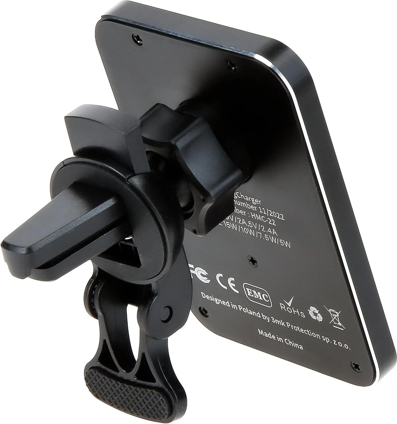 Brezžični magnetni polnilec 3MK, črn