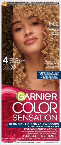 Barva za lase, Garnier Color Sensation HL2 Karamel Blond, 1 kos