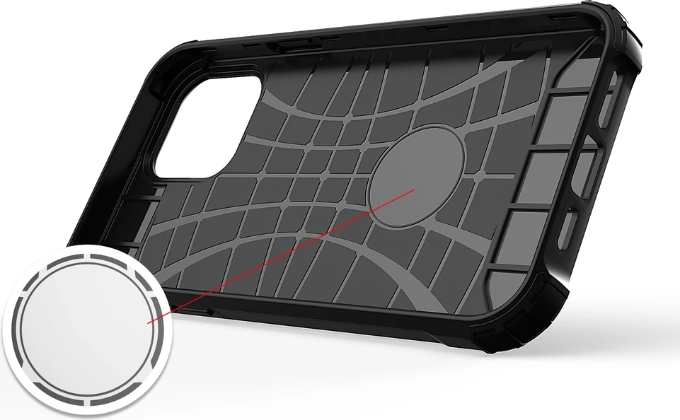 Zaščitni ovitek Hurtel Hybrid Armor za iPhone 13 Pro Max, črn