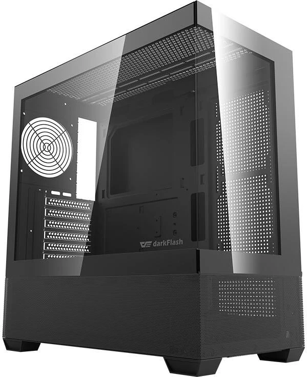Ohišje Darkflash DS900 AIR, Middle Tower, ATX/M-ATX/ITX, kaljeno steklo, črno