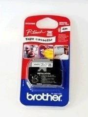 Trak za nalepke Brother MK231SBZ P-Touch, 12 mm x 4 m, bel s črnim tiskom