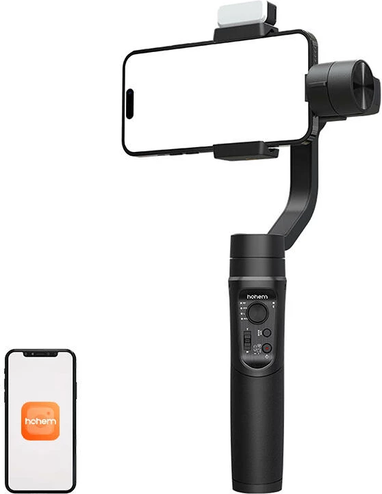 Stabilizator za telefon Hohem iSteady Mobile+ Kit, črn, z LED lučko