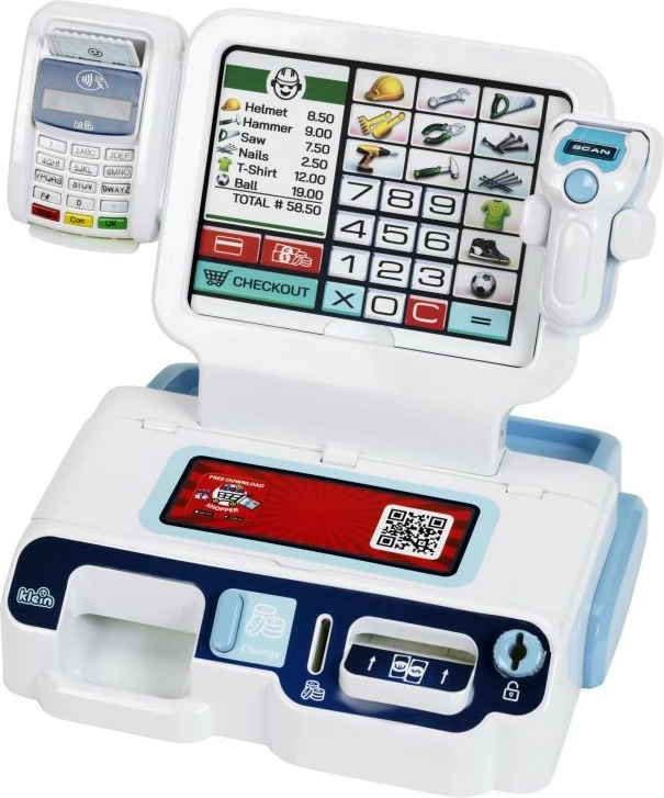 Igrača blagajna z aplikacijo Klein 7265, večbarvna, komplet dodatkov