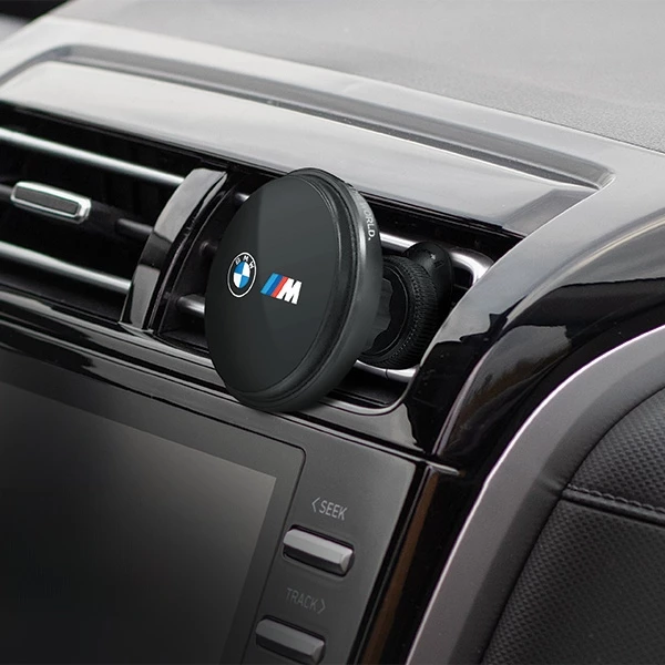 Magnetni nosilec z brezžičnim polnjenjem BMW BMCMM22MRK, za zračni ventil/armaturno ploščo/okno, črn M Edition