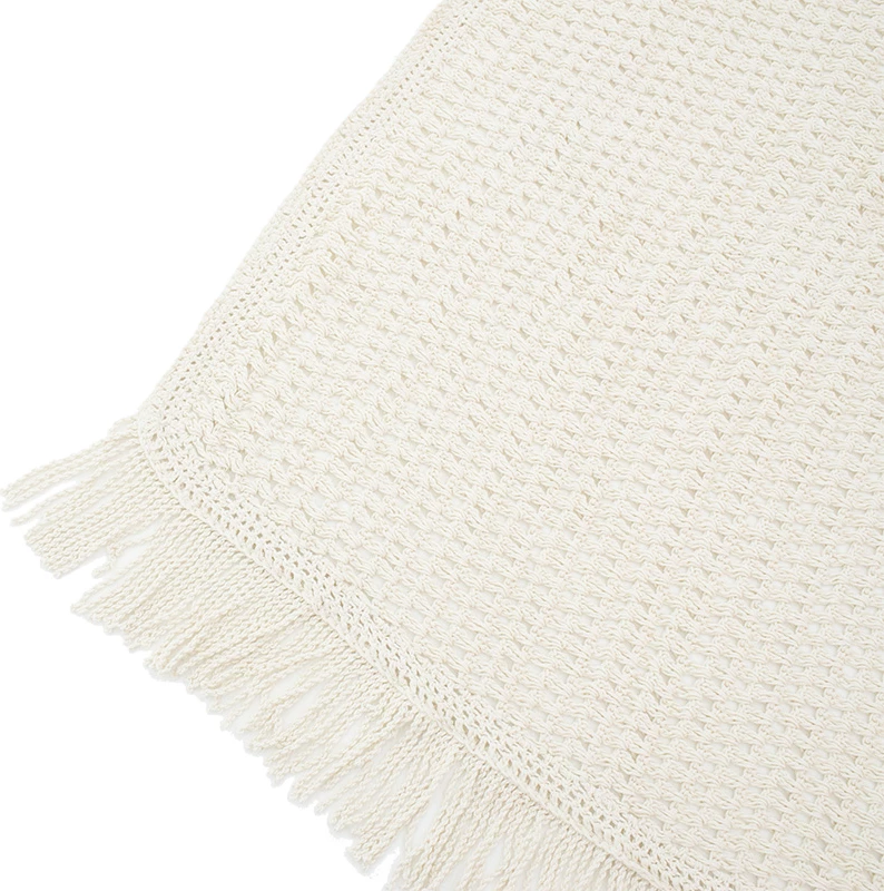 Streha za ležalnik, makrame, bež, 2x2 m