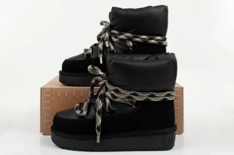 Elegantne ženske čevlje après-ski, D.Franklin, črni