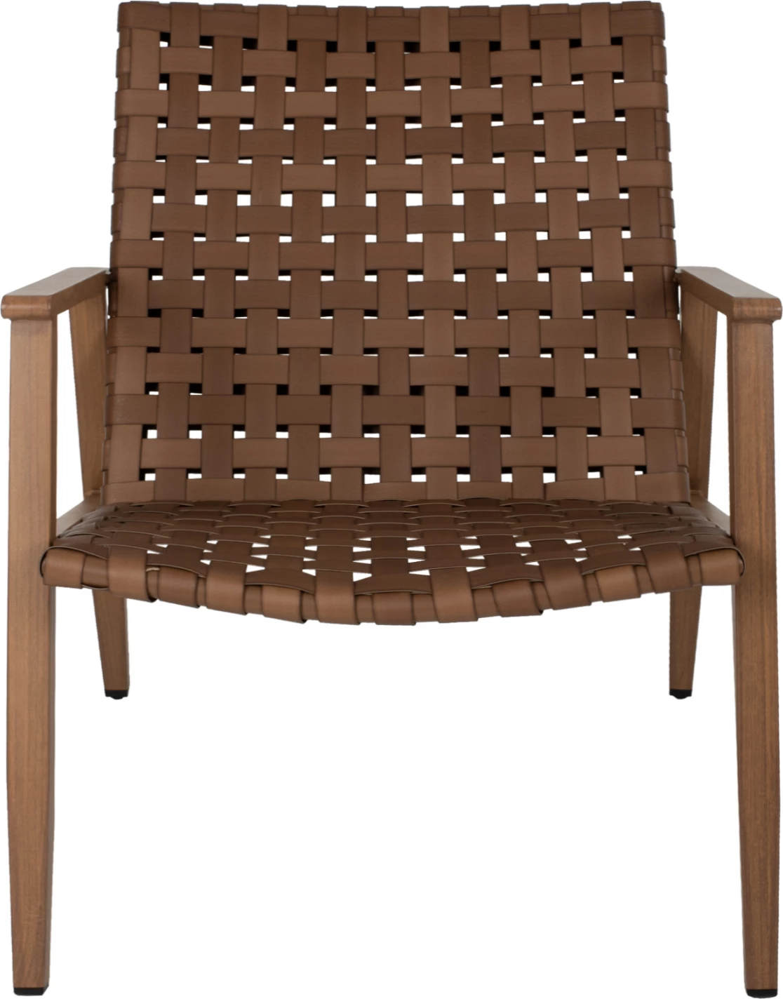 Fotelj FELIPE FH5868.01 kovinski videz lesa & ratan videz usnja 63,5x75,5x77Hcm