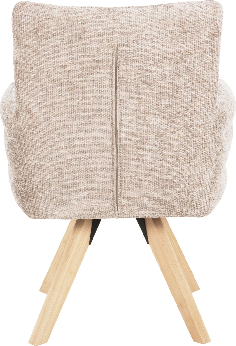 Jedilniški naslanjač GAZER FH9845.04 v bež tkanini-gumijasti nogi 66x63x91Hcm, set 2 kosov