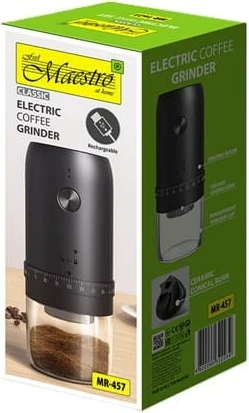 Mlinček za kavo Maestro MR-457, 30 g, USB, črn