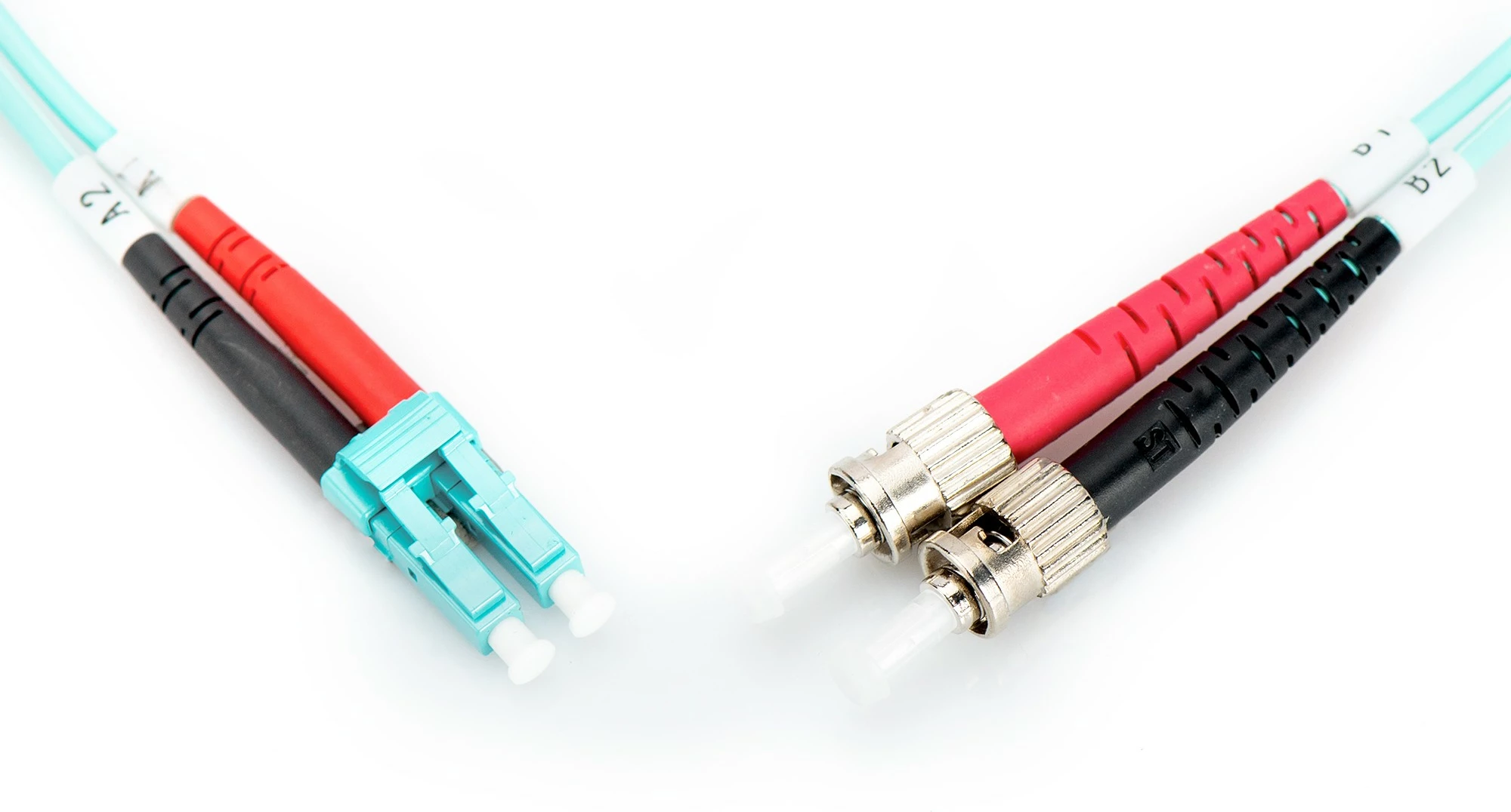 Optični kabel OM3, LC na ST, 3 m, aqua Digitus