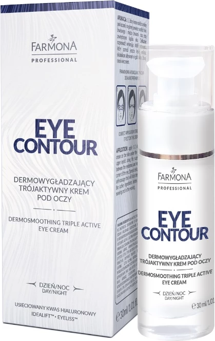 Krema za oči s trojnim delovanjem Dermowhitening za ženske, Farmona Professional, 30 ml
