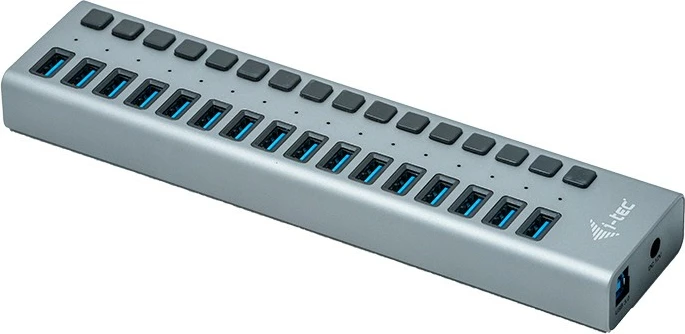 USB 3.0 razdelilec (HUB) 16 vrat, 90W, siva - i-tec