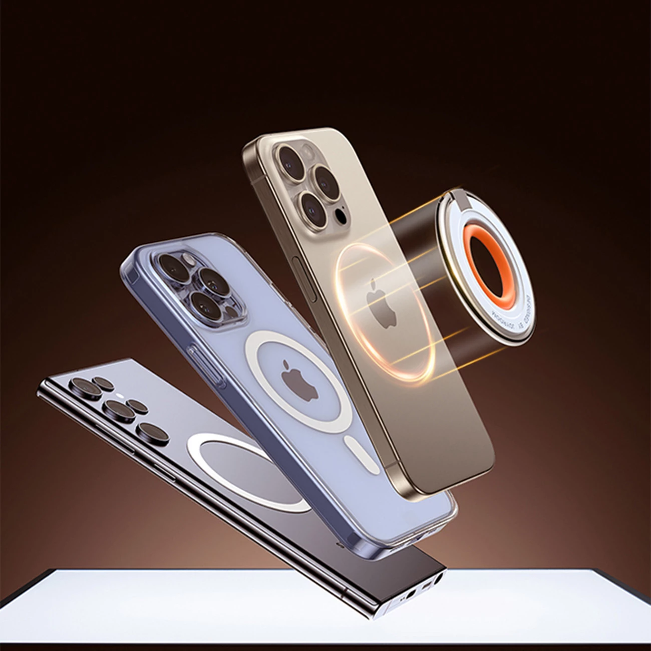 Magnetni držalec za telefon Joyroom JR-ZS383 z MagSafe, oranžen