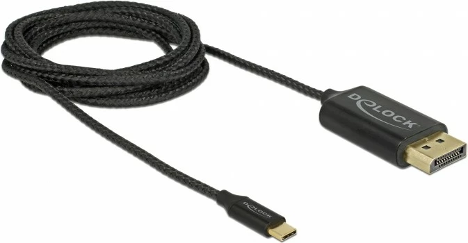 Kabel USB Type-C na DisplayPort DeLOCK 83710, 2 m, črn