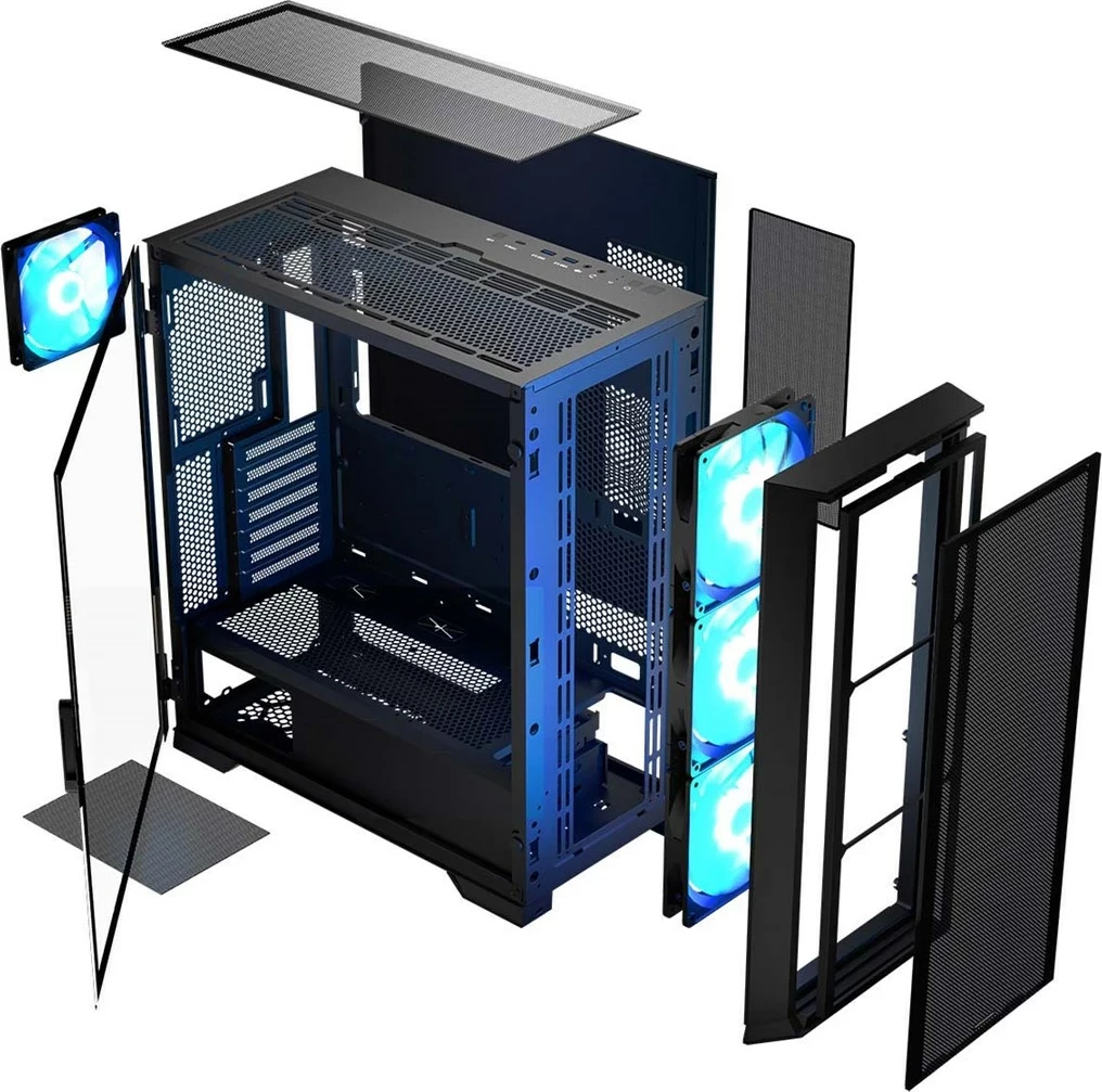 Ohišje MODECOM HORIZON ARGB Flow MIDI USB 3.0 x2 CYPE-C, črno