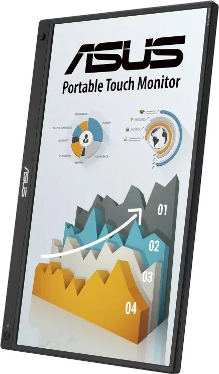 Prenosen zaslon 15,6" Full HD na dotik, baterija 7800 mAh — ASUS ZenScreen MB16AMTR, črn
