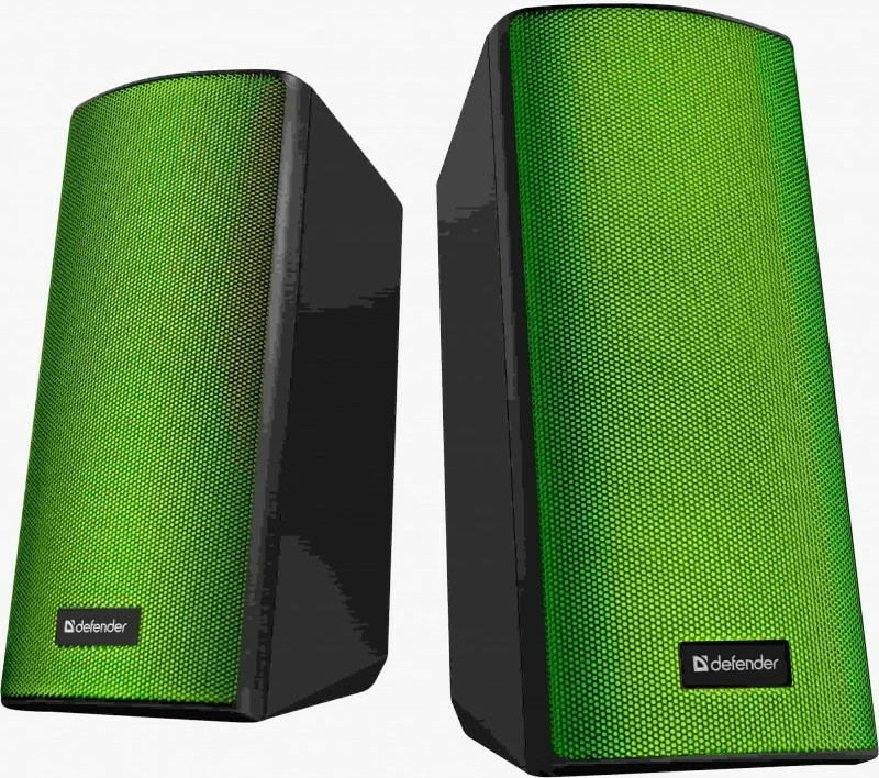 Zvočniki za računalnik Defender Spitfire 2.0, Bluetooth, 6 W, LED, črni (komplet)