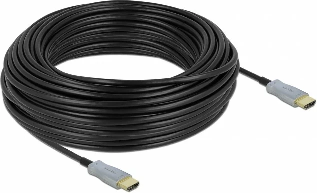 Optični HDMI kabel DeLOCK 30 m, 4K, 18 Gbit/s, črn