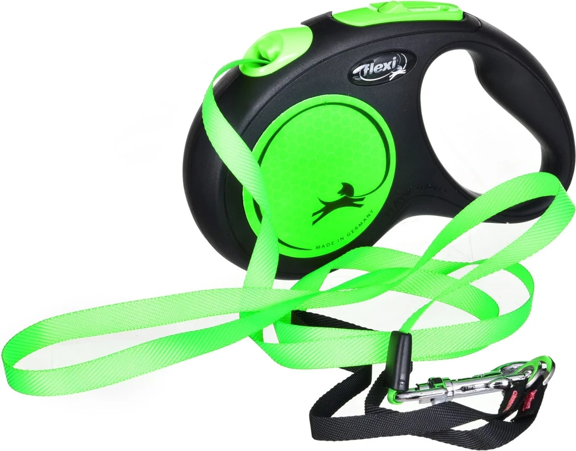 Raztegljiva povodec Flexi, neon barva, 5 m