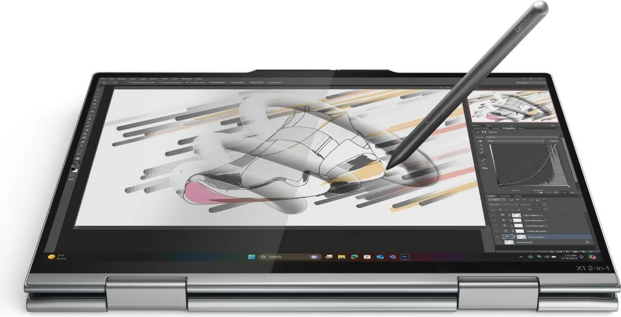 Ultrabook 2-v-1 Aura Edition, Lenovo ThinkPad X1 Gen 10, Intel Core Ultra 7 255U, 32 GB RAM pomnilnik, 1 TB SSD, 14" 2.8K zaslon na dotik, siv