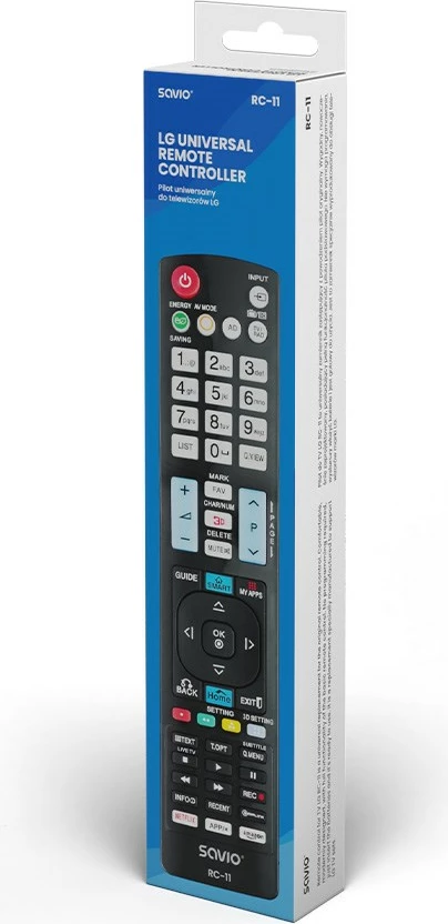 Telekomanda Savio RC-11, črna