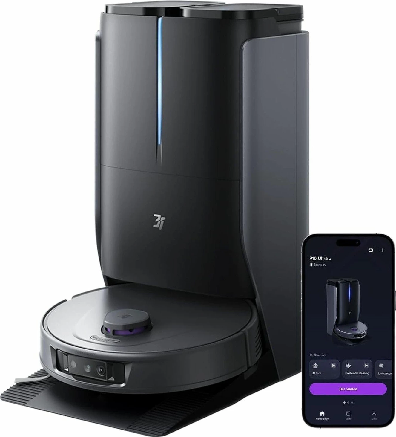 Čistilni robot za sesanje in pomivanje 3i P10 Ultra, črn