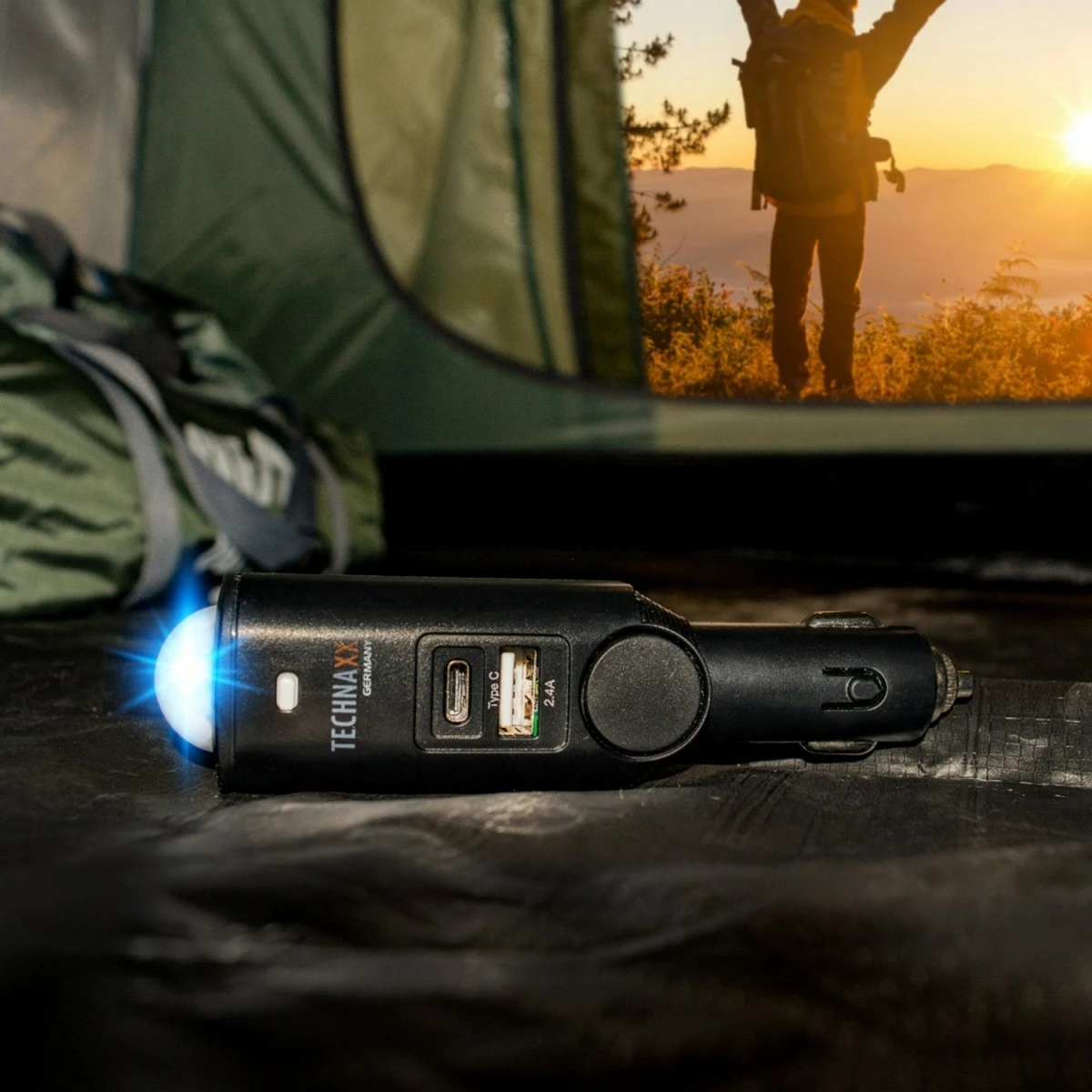 Avtomobilski alarm Technaxx TX-168, univerzalen, z daljinskim upravljalnikom, črn