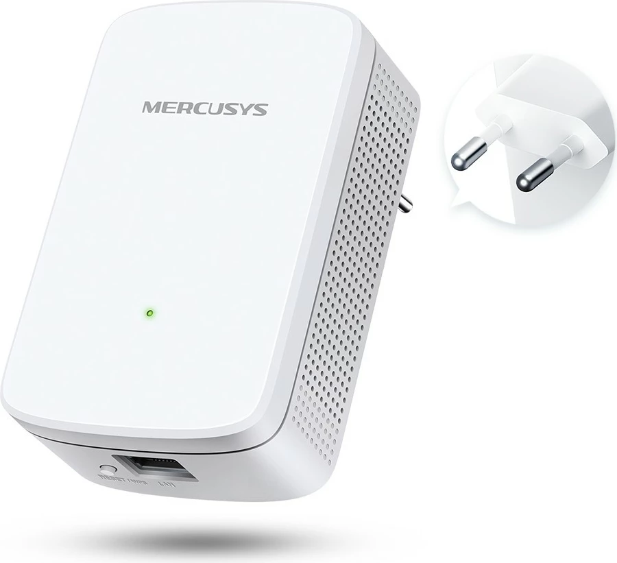Wi‑Fi podaljevalnik Mercusys ME10, 300 Mbps, 1 LAN vrata, bel