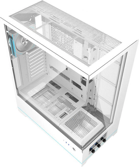 Big Tower ohišje Darkflash DY451L PRO, ARGB, 1 ventilator, belo