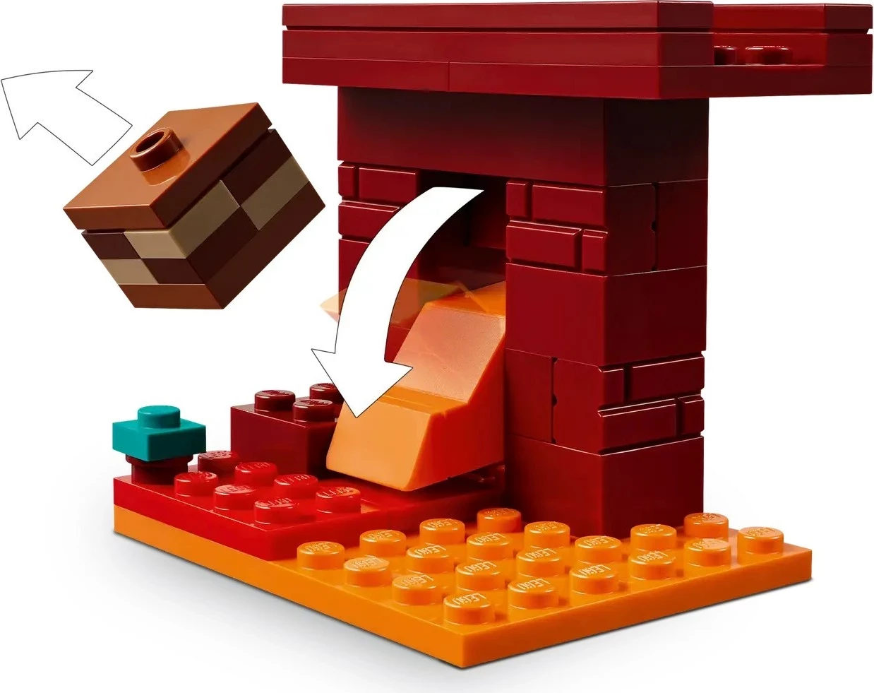Igralni komplet Minecraft, LEGO 21266 The Nether Lava Battle