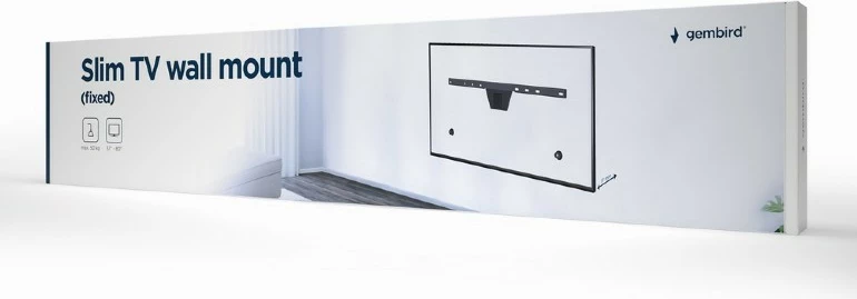 Stenski nosilec za TV Gembird WM-S80F-01, 37–80 palcev, črn