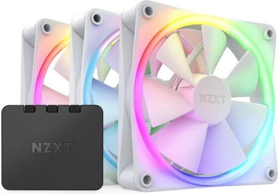 Set ventilatorjev za ohišje 120 mm, NZXT F120 RGB, 3 kosi, bel