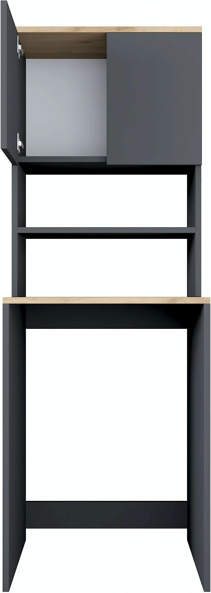 Omara za pralni stroj, barva oreh in antracit, Hanah Home KD101 - 2674