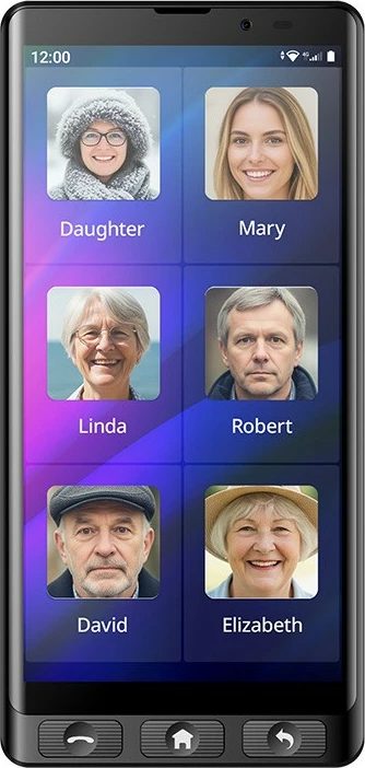 Pametni telefon Maxcom MS601, 4 GB RAM, 64 GB, 6", Android 14, črn, z ovitkom za telefon in namiznim polnilcem