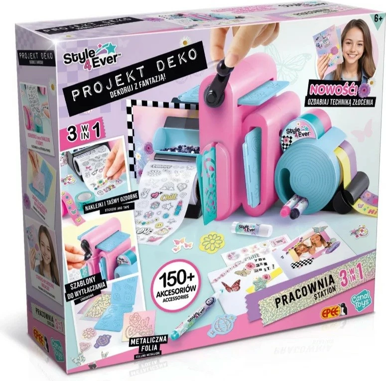 Kreativni set Decor Project Workshop 3-v-1 Epee, 150+ dodatkov, za otroke, večbarven