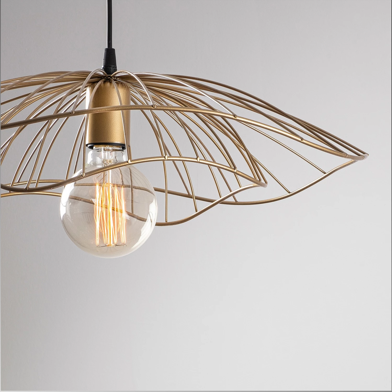 Metalna viseča svetilka, zlata, FH7229.04, Φ50x111 cm