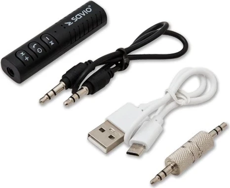 Brezžični avdio oddajnik/sprejemnik 3,5 mm Savio TR-11, črn