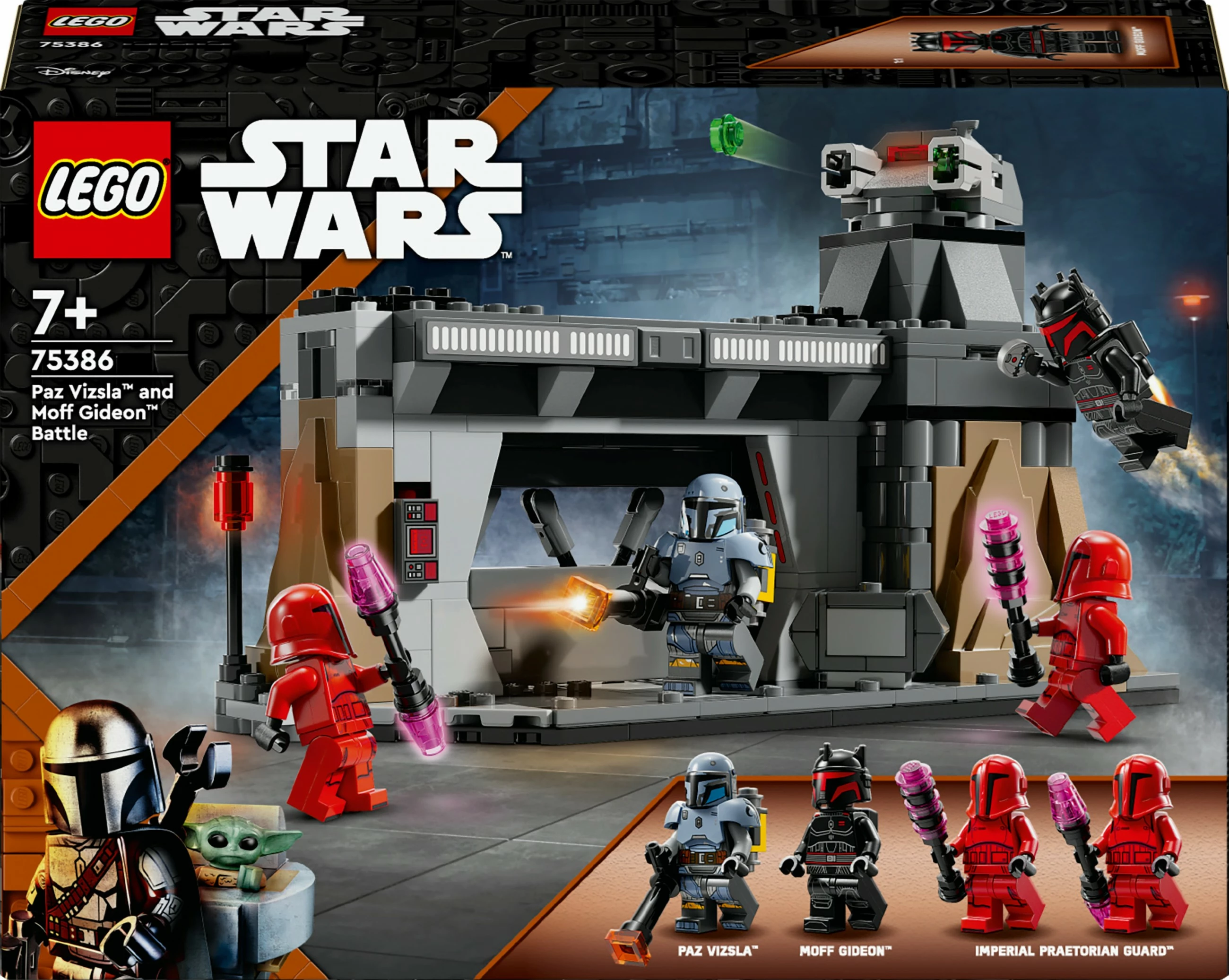 Set za igranje duela Paz Vizsla in Moff Gideon LEGO Star Wars 75386