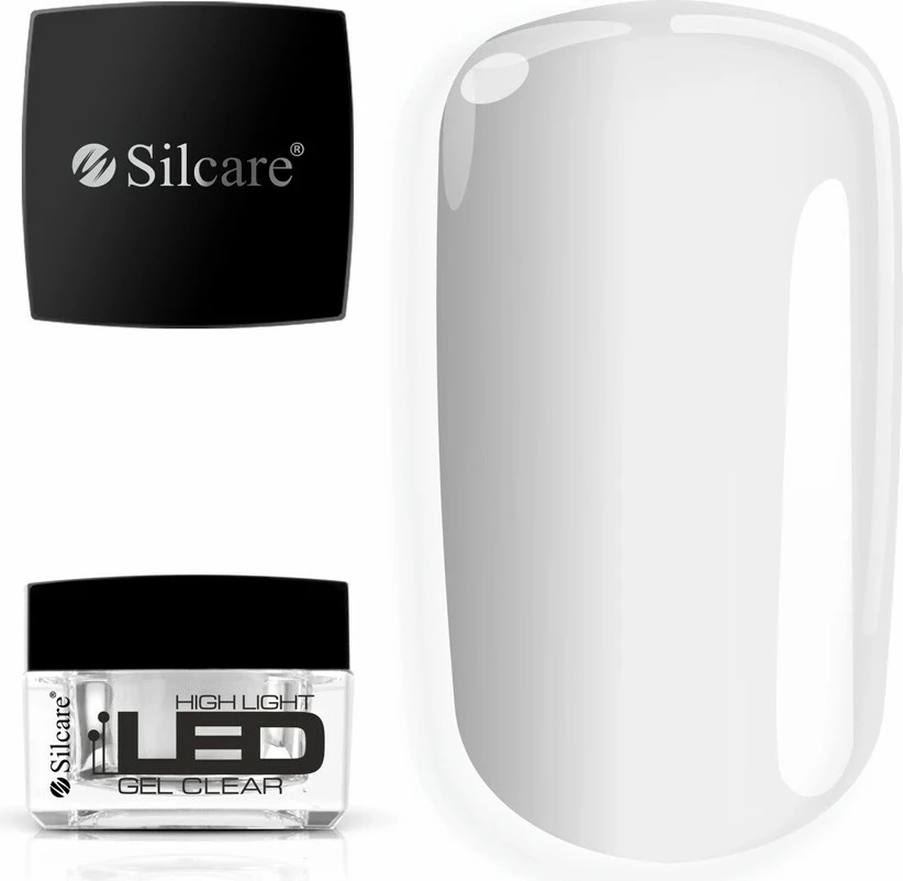 Gradbeni gel za nohte Silcare High Light LED Clear One-Phase, za ženske, prozoren, 30 g