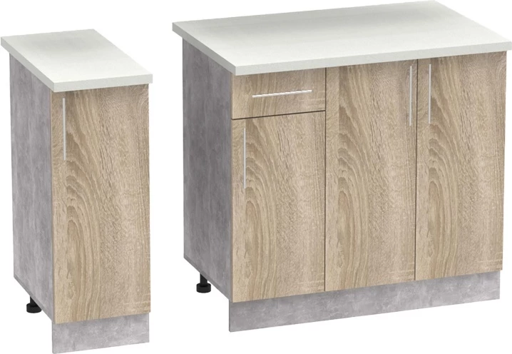 Kuhinjski set melamin Festa II, sonoma, 120x60x85 cm