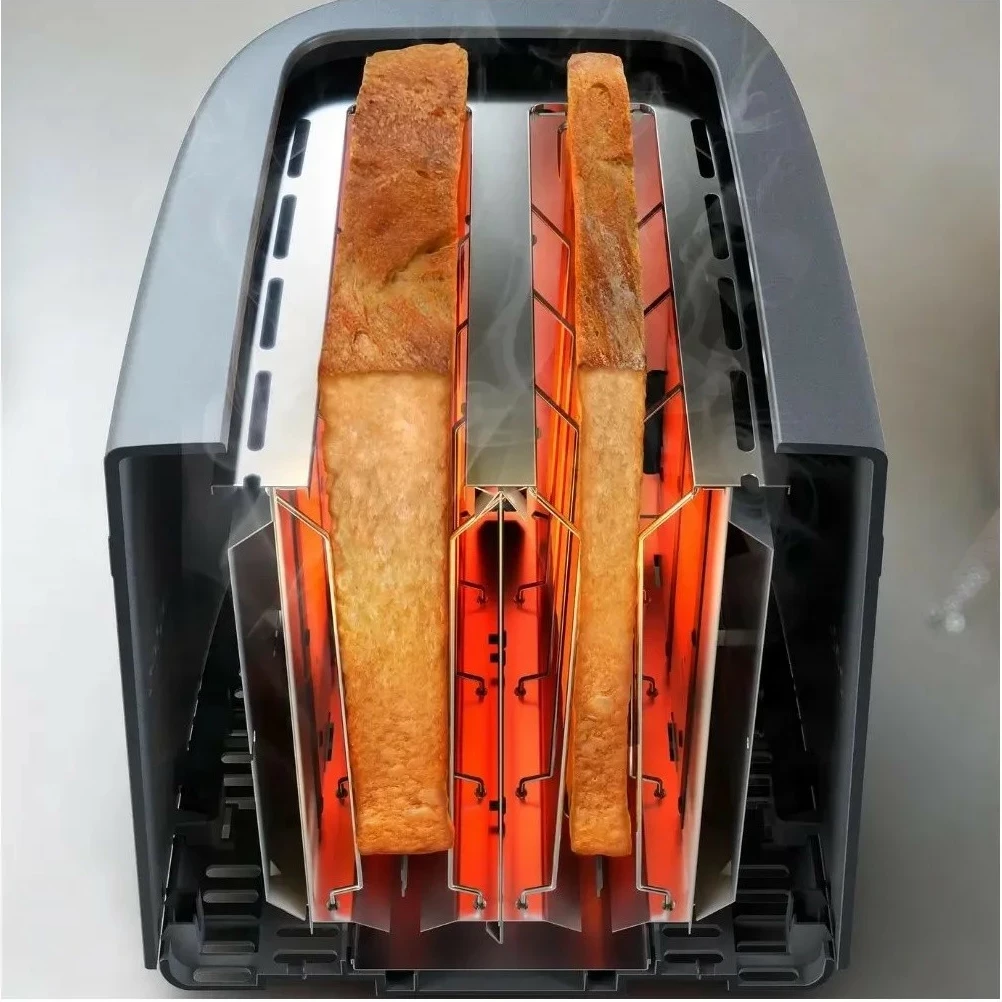 Toster Philips HD2510/90, 2 rezini, siv