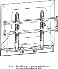 Stenski nosilec za soundbar ART G-03, kovina, črn