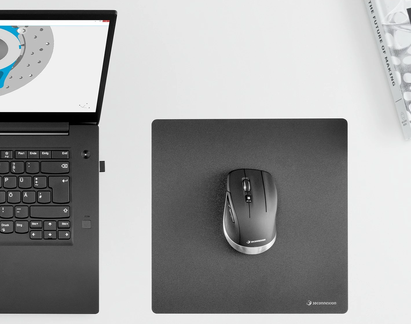 Brezžični SpaceMouse Kit 2, desna, optičen, RF brezžični + Bluetooth + USB Type-A, črn, 3Dconnexion