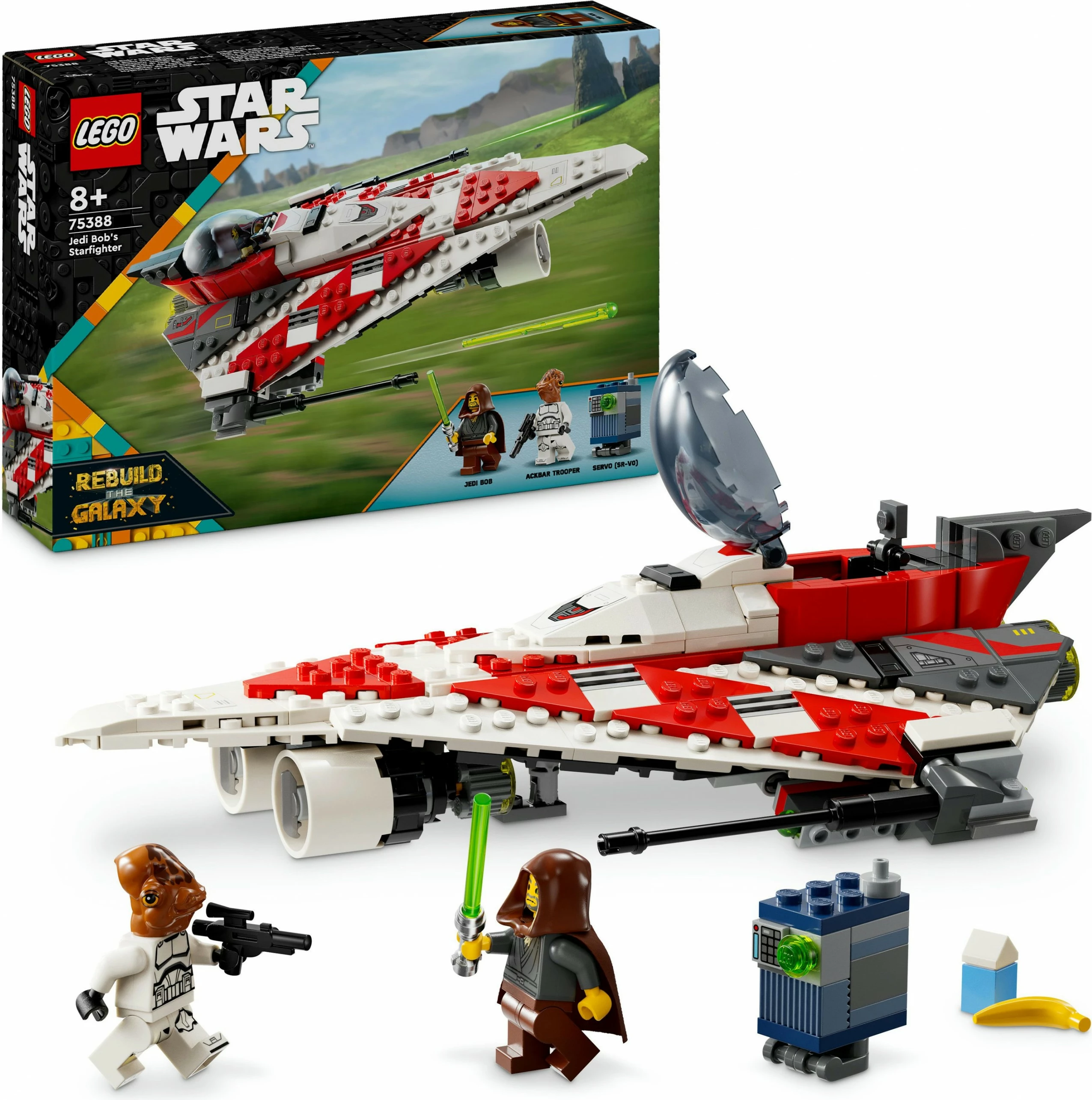 Set gradnje Jedi Bob's Starfighter, LEGO, 305 kosov, večbarven