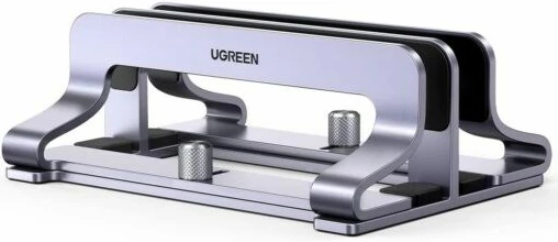 Vertikalni nosilec za 2 napravi za prenosnik in tablico UGREEN LP258, aluminij, srebrn