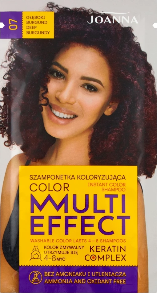 Barvni šampon za lase Multi Effect Color 07 Deep Burgundy, Joanna, 35 g