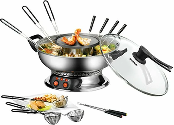 Set za fondue, 6 oseb, 2 L, črn, UNOLD 48746
