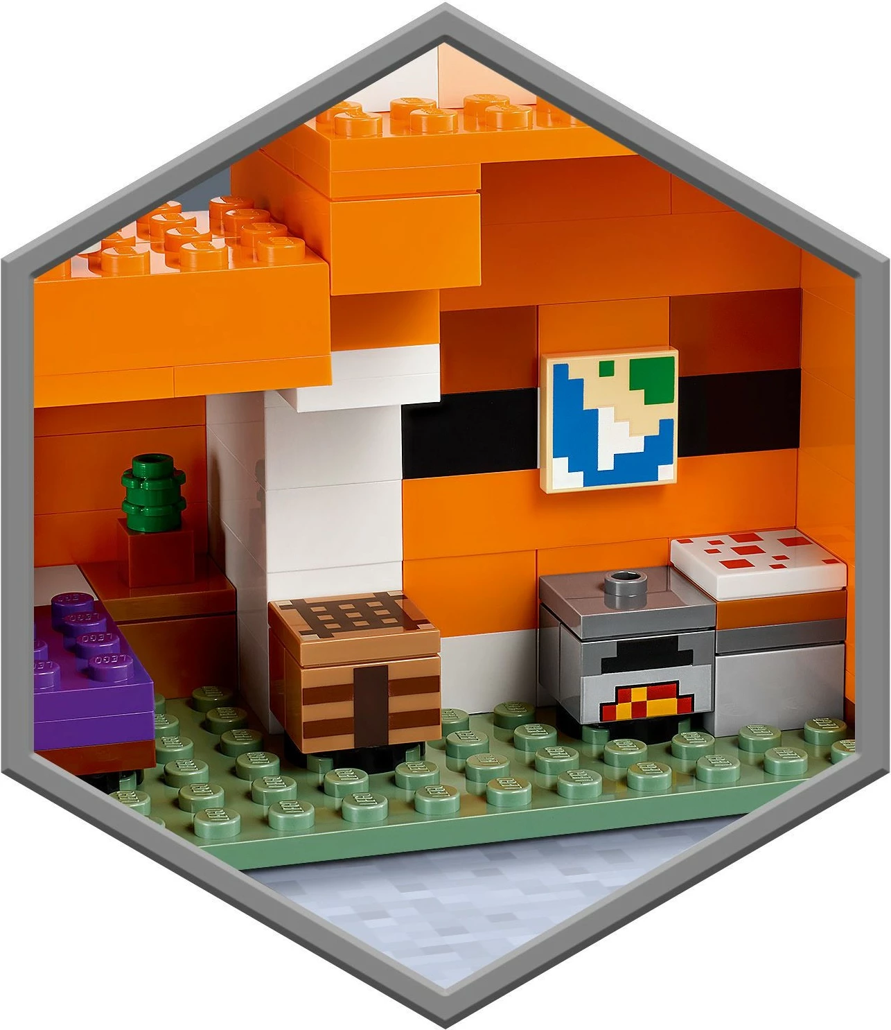 Set za sestavljanje Minecraft The Fox Lodge, 193 kosov, plastika, večbarven