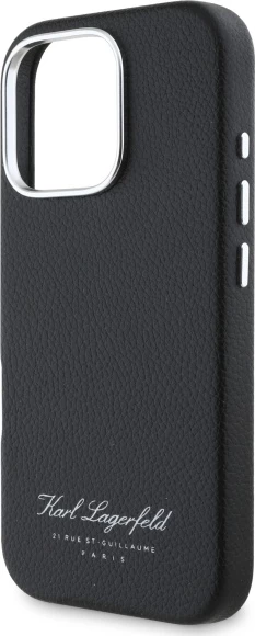 Ovitek Karl Lagerfeld Hotel RSG za iPhone 16 Pro, črn