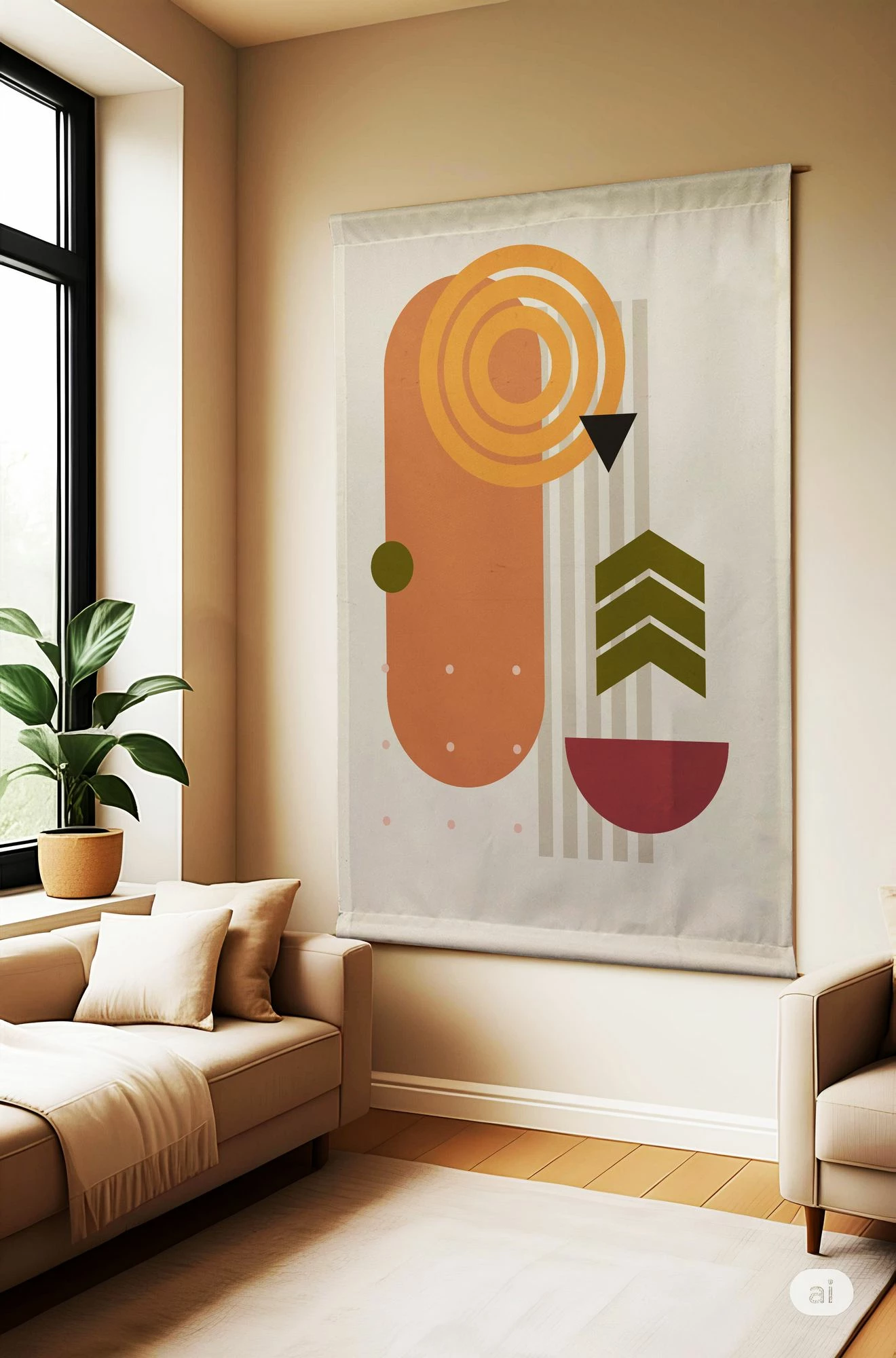 Dekorativna slika iz poliestra, Wallity Polybaby 1, 100 x 140 cm